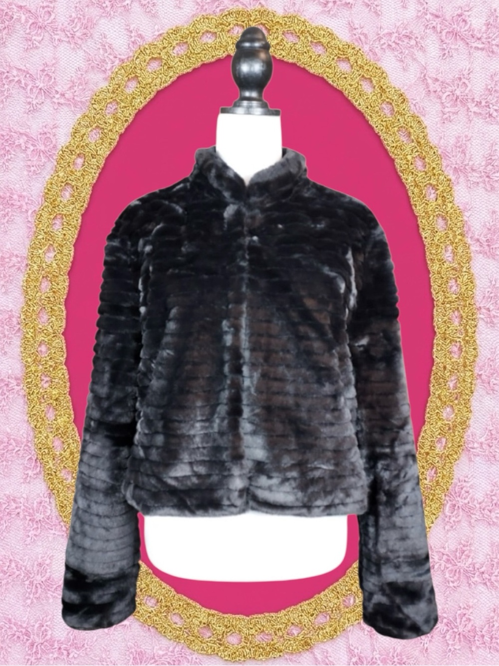 Betsey Johnson NWT Glam Mob Wife Eclectic Grandpa Old Money Goth Coat Size XL